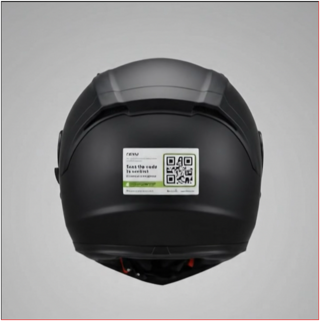 Personal Helmet QR Safety Sticker